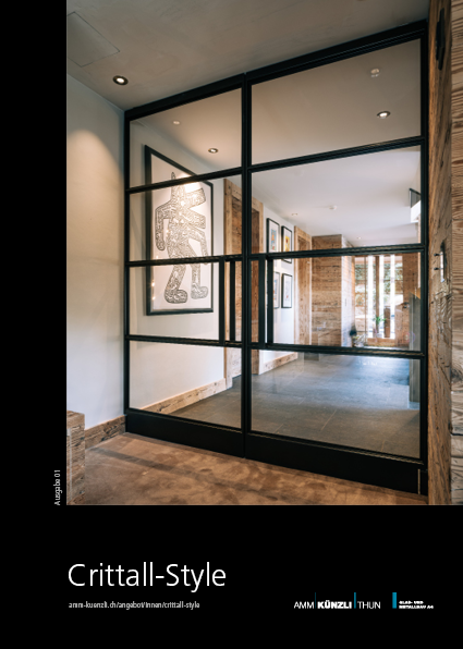 Crittall-Style-Broschüre AMM Künzli Thun, Design by André Lergier | lergier.ch