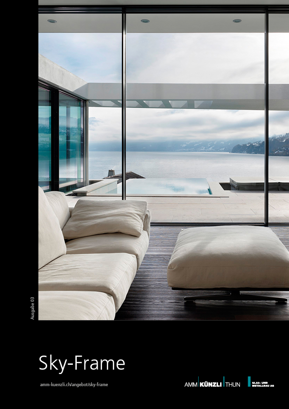 Sky-Frame-Broschüre AMM Künzli Thun, Design by André Lergier | Lergier Design